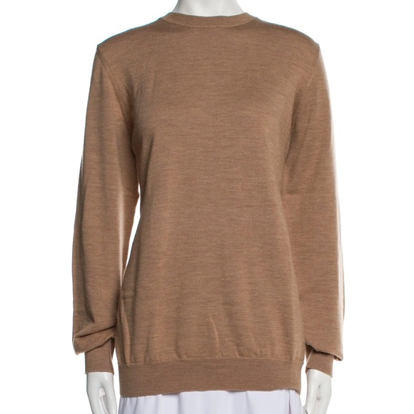 WARDROBE.NYC Crew Neck Sweater | Medium | Camel | $395 Retail | Wool - Picture 1 of 11